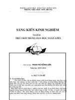 Sáng kiến kinh nghiệm                                          Tên đề tài       trò chơi trong dạyhọc toán lớp3.