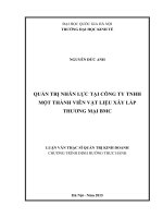 Quản trị nhân lực tại công ty TNHH một thành viên vật liệu xây dựng xây lắp thương mại BMC 