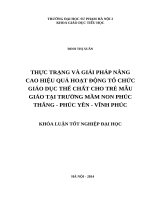 Thực trạng và giải pháp nâng cao hiệu quả hoạt động tổ chức giáo dục thể chất cho trẻ mẫu giáo tại trường mầm non phúc thắng   phúc yên   vĩnh phúc 