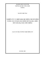 Nghiên cứu và triển khai hệ thống truyền hình tương tác sử dụng màn hình thứ hai dựa trên nền tảng hạ tầng viễn thông 
