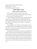 GIỚI THIỆU SÁCH NHỮNG THÁNG NGÀY BÊN BÁC