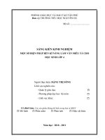 skkn một số biện pháp rèn kĩ năng làm văn miêu tả cho học sinh lớp 4