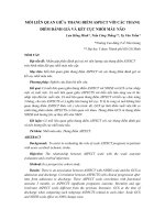 mối LIÊN QUAN GIỮA THANG điểm ASPECT với các THANG điểm ĐÁNH GIÁ và kết cục NHỒI máu não