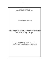thơ phạm tiến duật nhìn từ góc độ tư duy nghệ thuật
