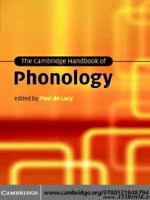 The cambridge handbook of phonology 
