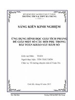 skkn ứng dụng hình học giải tích phẳng để giải một số câu hỏi phụ trong bài toán khảo sát hàm số 