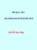 bài giảng địa lý lớp 4 dải đồng bằng duyên hải miền trung
