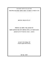 Phóng sự điều tra kinh tế trên kênh truyền hình công an nhân dân 