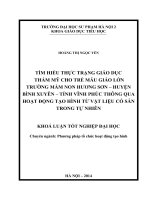 tìm hiểu thực trạng giáo dục thẩm mỹ cho trẻ mẫu giáo lớn trường mầm non hương sơn – huyện bình xuyên – tỉnh vĩnh phúc thông qua hoạt động tạo hình từ vật liệu có sẵn trong tự nhiên 