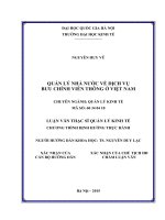 Quản lý nhà nước về dịch vụ bưu chính viễn thông ở việt nam 