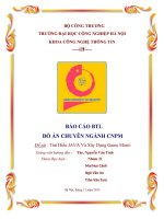 BÁO CÁO ĐỒ ÁN :Tìm Hiểu JAVA Và Xây Dựng Game Mario