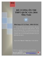 Đề cương ôn thi kỳ thi THPT quốc gia 2018