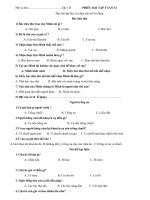 Đề trắc nghiệm tiếng việt lớp 1