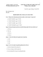 Đề thi kiểm tra năng lực giáo viên năm học 2015