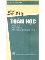 Sổ tay toán học lớp 10 11 12 LTĐH NXB đại học quốc gia 2003 