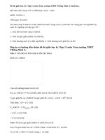 Đề thi giữa học kì 1 lớp 12 môn Toán trường THPT Thống Nhất A