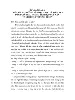 GIỚI THIỆU SÁCH HƯỚNG DẪN DẠY – HỌC VÀ KIỂM TRA ĐÁNH GIÁ THEO HƯỚNG TÍCH HỢP NGỮ VĂN VÀ LỊCH SỬ Ở TRƯỜNG THCS