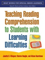 Teaching reading comprehension to students with learning difficulties 