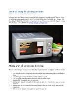 Cách sử dụng lò vi sóng an toàn