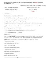 Đề thi khảo sát chất lượng đầu năm văn 12 tháng 10 THPT Thừa Lưu Đề số 3