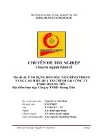 Báo cáo Thực tập tốt nghiệp tại Công ty TNHH Hoàng Tiêu