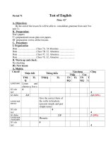 KIỂM TRA 1 TIẾT ANH VĂN LỚP 7 bài số 5