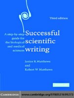 Successful scientific writing a step by step guide for the biological and medical sciences 