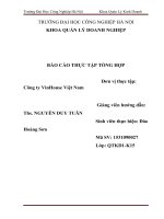 Báo cáo thực tập quản lý kinh doanh: công ty VinHouse Việt Nam