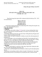 TỔNG KẾT CÔNG TÁC ĐỘI VÀ PHONG TRÀO THIẾU NHI NĂM HỌC