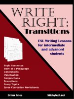 Write right   transitions 