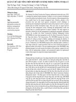 GIẢI PHÁP QUẢN LÝ DỮ LIỆU NÔNG THÔN MỚI TRÊN CƠ SỞ HỆ THỐNG THÔNG TIN ĐỊA LÝ