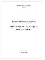 HƯỚNG DẪN SỬ DỤNG PHẦN MỀM QUẢN LÝ KHO VẬT TƯ ESOFTINVENTORY