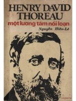 một lương tâm nổi loạn  henry david thoreau