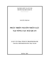 Phát triển nguồn nhân lực tại tổng cục hải quan 
