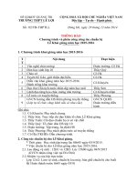 Thông báo chương trình khai giảng năm học 2015 2016