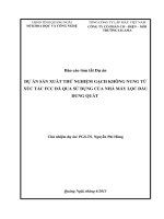 DỰ án sản XUẤT THỬ NGHIỆM GẠCH KHÔNG NUNG từ xúc tác FCC đã QUA sử DỤNG của NHÀ máy lọc dầu DUNG QUẤT 