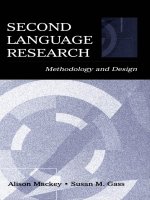 Second language research methodology and design 