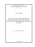 Ứng dụng kỹ thuật xạ trị điều biến liều   IMRT bằng hệ collimator jaw only cho bệnh nhân mắc ung thư trực tràng tại bệnh viện k trung ương năm 2014 2015 