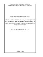 Điều tra khảo sát, đánh giá đa dạng sinh học vùng biển khu kinh tế dung quất (kể cả phần mở rộng), đề xuất giải pháp giảm thiểu các tác hại môi trường đến đa dạng sinh học