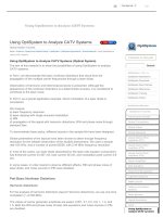 Using optisystem to analyze CATV systems