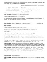 Đề thi thử thpt quốc gia môn Toán năm 2016 lần 1 trường THPT Lý Thái Tổ