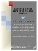 Đề cương ôn thi kỳ thi THPT quốc gia 2018