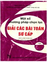 Một số phương pháp chọn lọc giải các bài toán sơ cấp tập 2 NXB đại học quốc gia 2001 
