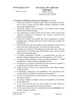 Tieng anh (hoa ly sinh) học kỳ 1 (2014 2015)   đề thi có đáp án ĐHSP hà nội