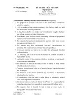 Tieng anh (van toan) học kỳ 1 (2014 2015)   đề thi có đáp án ĐHSP hà nội