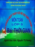 Giáo án điện tử bài Thời gian toán 5