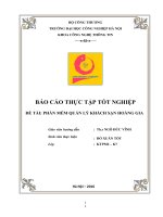 PHẦN MỀM QUẢN LÝ KHÁCH SẠN HOÀNG GIA