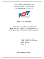 THỰC TRẠNG HUY ĐỘNG VỐN ĐỐI VỚI KHÁCH HÀNG CÁ NHÂN TẠI NGÂN HÀNG TMCP PHÁT TRIỂN THÀNH PHỐ HỒ CHÍ MINH  HDBANK