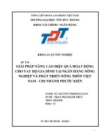 GIẢI PHÁP NÂNG CAO HIỆU QUẢ HOẠT ĐỘNG CHO VAY HỘ GIA ĐÌNH TẠI NGÂN HÀNG NÔNG NGHIỆP VÀ PHÁT TRIỂN NÔNG THÔN VIỆT NAM  CHI NHÁNH PHƢỚC KIỂN