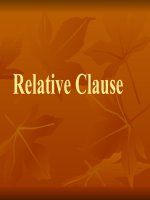 Slide bài giảng về mệnh đề quan hệ (Relative clause)